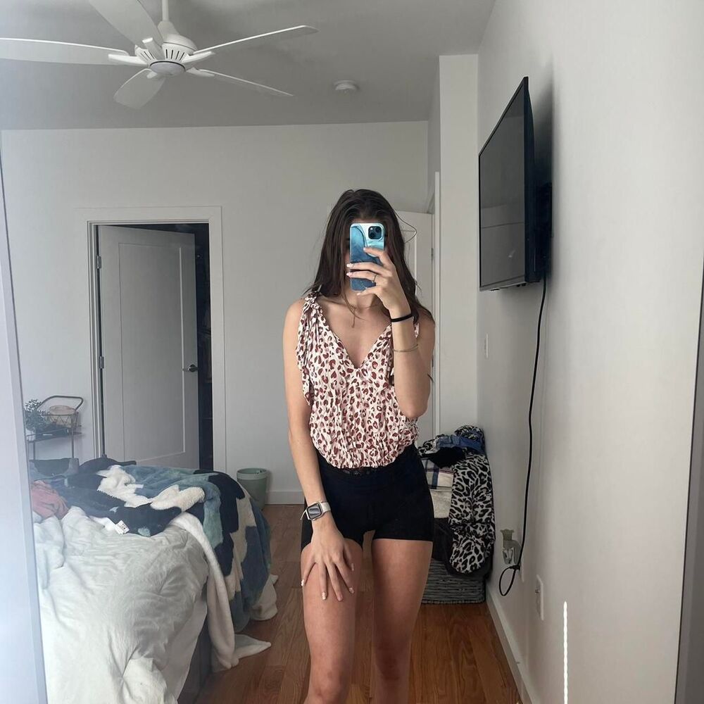 Free-people Women's Red and White Bodysuit